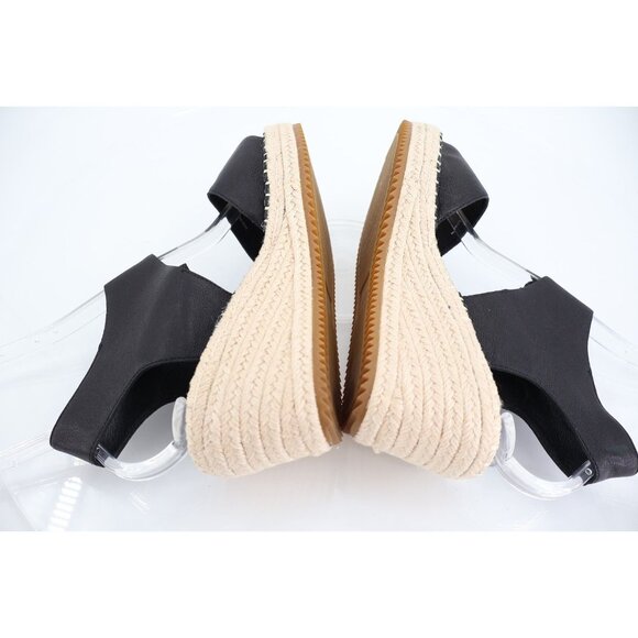 Eileen Fisher Women Weslia Leather Ankle Strap Wedge Espadrille Sandals Size 8.5 - Picture 8 of 12